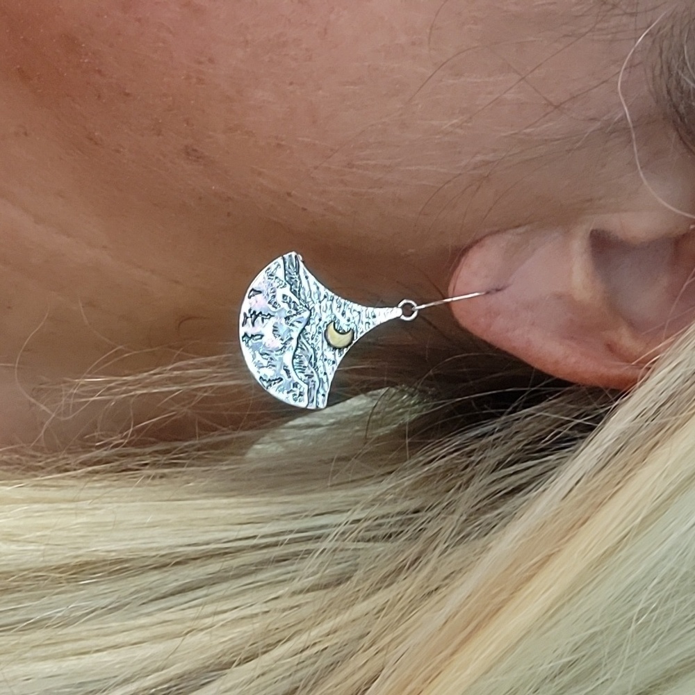 🔥LAST PAIR🔥 Mountain Sun & Moon Drop Earrings